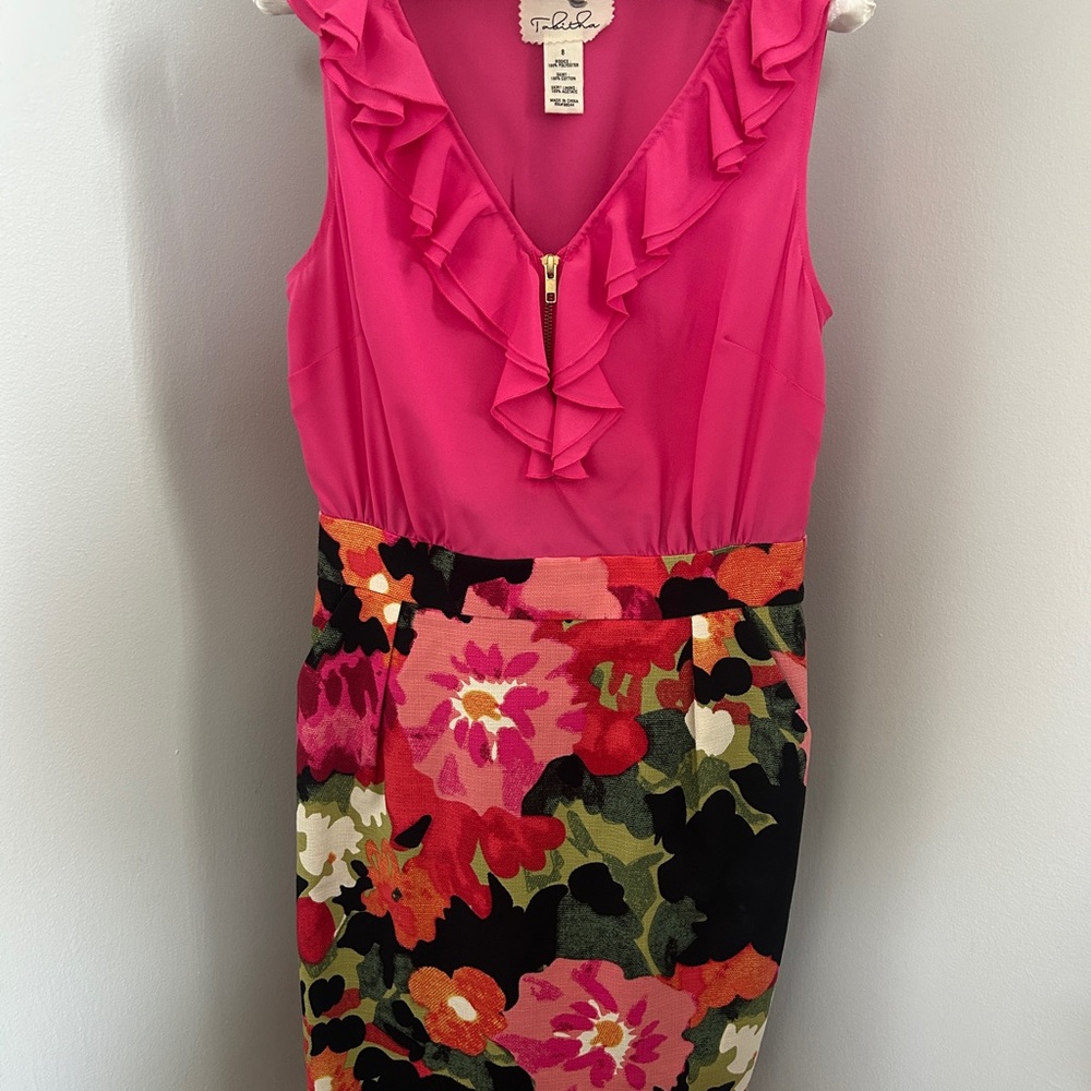 Tabitha Pink and Floral Midi Dress